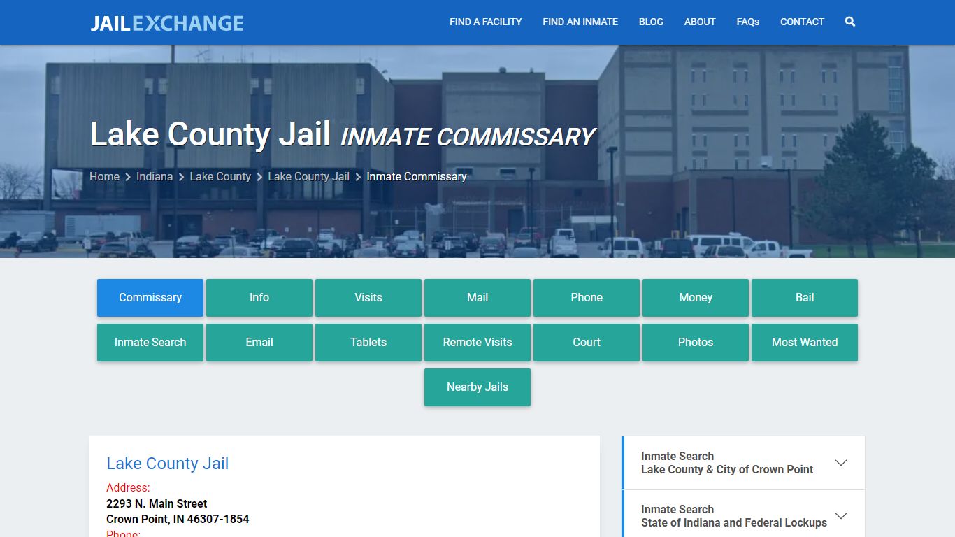 Inmate Commissary, Care Packs - Lake County Jail, IN